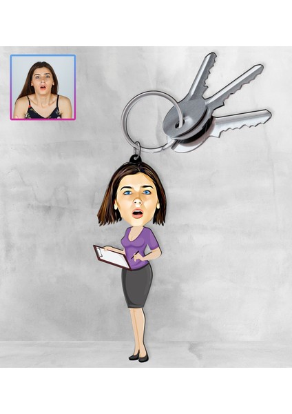 Kişiye Özel Karikatür Tasarım Anahtarlık 97209
