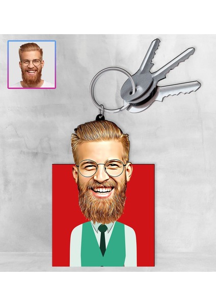 Kişiye Özel Karikatür Tasarım Anahtarlık 97203