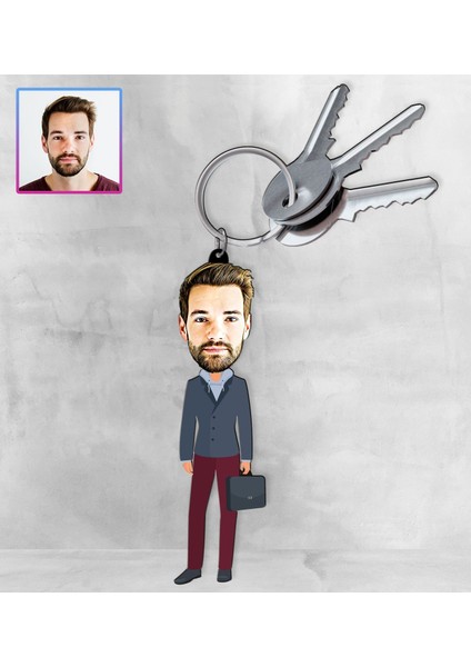 Kişiye Özel Karikatür Tasarım Anahtarlık 97197