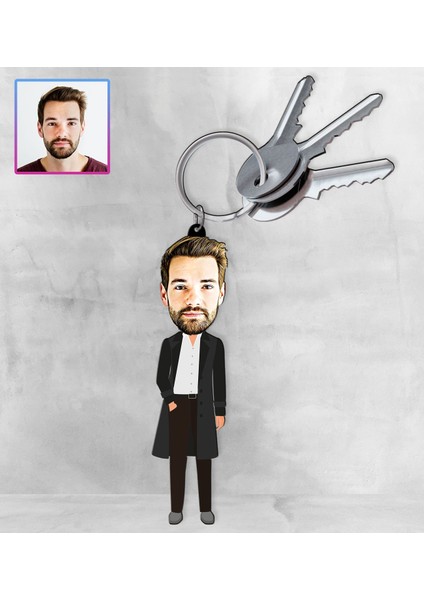 Kişiye Özel Karikatür Tasarım Anahtarlık 97196