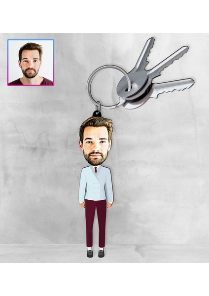 Kişiye Özel Karikatür Tasarım Anahtarlık 97195
