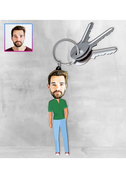 Kişiye Özel Karikatür Tasarım Anahtarlık 97193