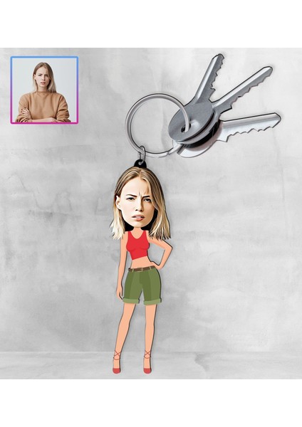 Kişiye Özel Karikatür Tasarım Anahtarlık 97191