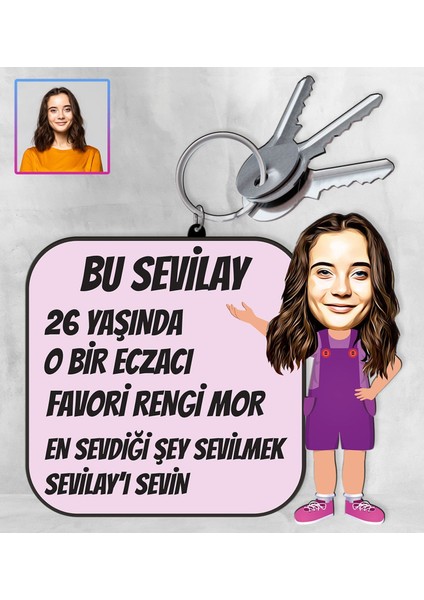 Kişiye Özel Karikatür Tasarım Anahtarlık 97168