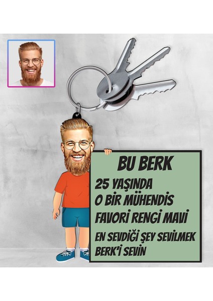 Kişiye Özel Karikatür Tasarım Anahtarlık 97167