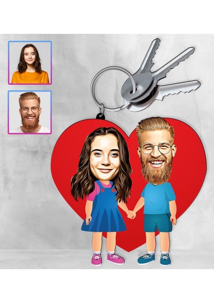 Kişiye Özel Karikatür Tasarım Anahtarlık 97166