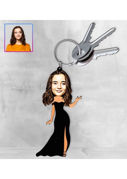 Kişiye Özel Karikatür Tasarım Anahtarlık 97153