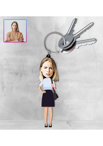 Kişiye Özel Karikatür Tasarım Anahtarlık 97150