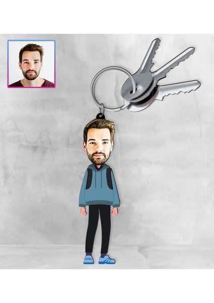 Kişiye Özel Karikatür Tasarım Anahtarlık 97149