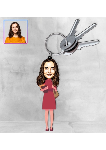 Kişiye Özel Karikatür Tasarım Anahtarlık 97148