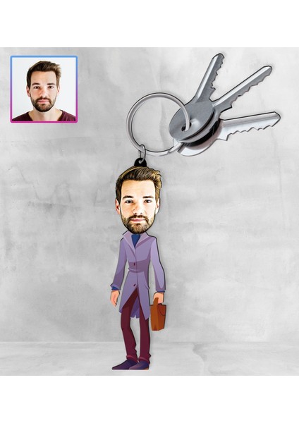 Kişiye Özel Karikatür Tasarım Anahtarlık 97140