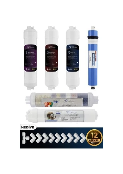 Kapalı Kasa Su Arıtma Cihazı Multi Mineral 6lı Filtresi Standart Membran Set