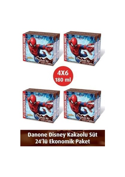 Disney Kakaolu Uht Süt 180MLX6 x 4 Adet (Karakter Seçimi Yapılamamaktadır)