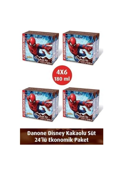 Disney Kakaolu Uht Süt 180MLX6 x 4 Adet (Karakter Seçimi Yapılamamaktadır)