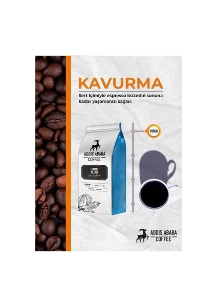 Addis Ababa Coffee Lemmu Çekirdek Kahve 1000 Gr.