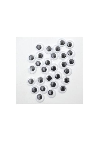 Oynar Göz 12 mm Siyah Beyaz Renk 1 Adet Sanatsal Kullanım için Kapsül modelleri