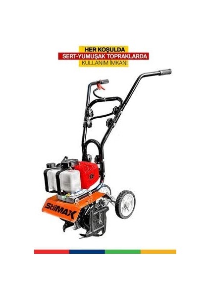 Germany Type Benzinli Özel Mini Çapa Makinası 4.2 Hp 63CC Özel Titanyum Seri 17 kg modelleri