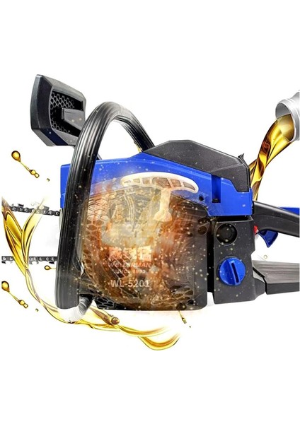 Alman W-Power 13 Hp Max Benzinli Ağaç Odun Dal Motorlu Hızar Bıçkı Testeresi Orman Motoru Seti