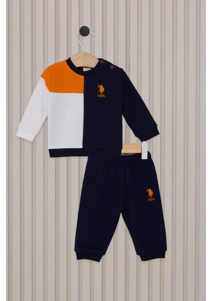 Lacivert Turuncu Erkek Bebek 2'li Takım