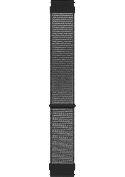 Byars Bilişim Byars-Amazfit Gts 2 Mini 40MM Için Hasırlı Kordon Woven Sport Loop Gri Byarsbilişim