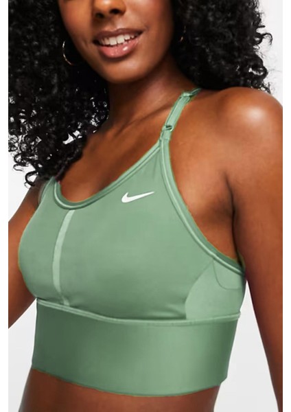 Dri-Fit Indy Light Support Longline Green Bra Sporcu Sütyeni Bra Yeşil