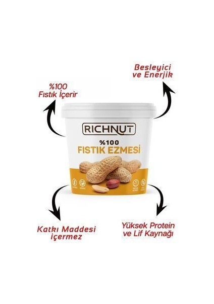 Katkısız Saf Fıstık Ezmesi 1 kg