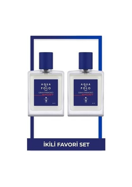 Gran Paradiso Sport 50 ml EDP Erkek Parfüm Seti Hediye İçin Uygun Fırtınalı ve Ferah