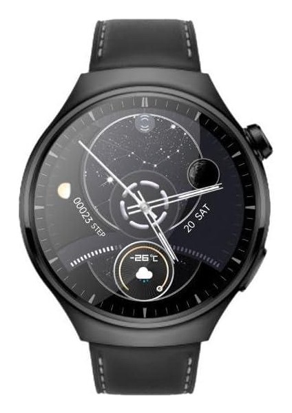 Byars-Amoled Ekran Deri ve Metal Çift Kordonlu 46MM Akıllı Saat Wt4 Pro Siyah Byarsbilişim