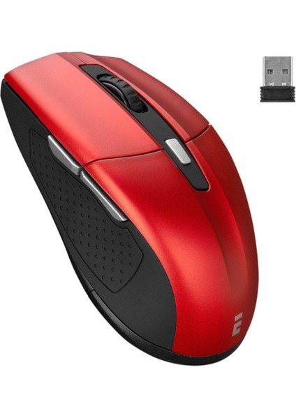 Byars-Usb Kırmızı 800-1200-1600DPI Süper Sessiz Kablosuz Mouse Modern Tasarım 826334 Byarsbilişim