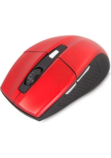 BYARS-SM-861 USB Kırmızı 800/1200/1600DPI Süper Sessiz Kablosuz Mouse Modern Tasarım 826334 Tex Ye Byarsbilişim