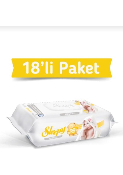 Sensitive Islak Havlu 18×90 Lı 1620 Yaprak