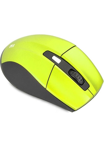 BYARS-SM-861 USB Yeşil 800/1200/1600DPI Süper Sessiz Kablosuz Mouse Modern Tasarım 431550 Yeni Des Byarsbilişim