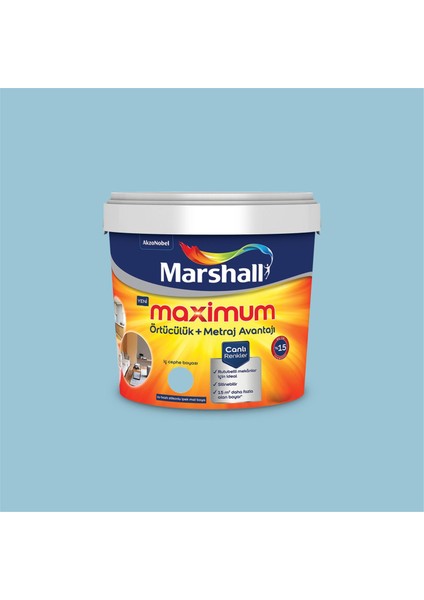 Kuğu Gölü 7,5 Litre Maximum Su Bazlı Silikonlu İpek Mat İç Cephe Boyası (MARSHALL.5309482)