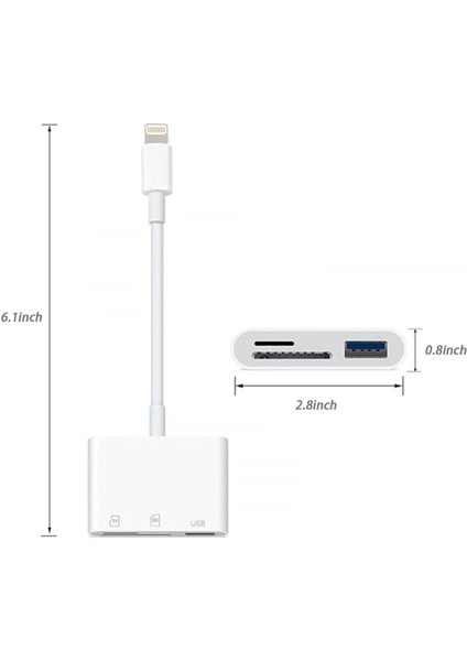 Byars-(Iphone) Kart Okuyucu 3in1 Sd/tf/usb Byarsbilişim