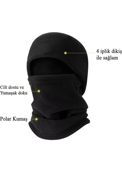 Outdoor Thermo Polar Maske Siyah