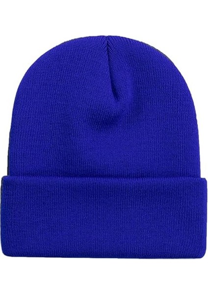 Casual Katlamalı Bere Mavi