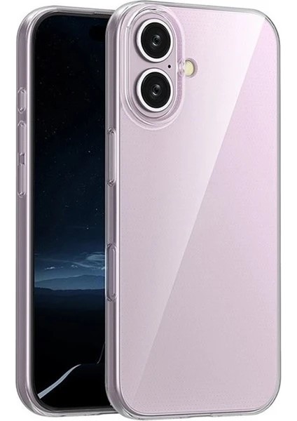 iPhone 16 Kılıf Süper Silikon Kamera Korumalı Şeffaf Renksiz