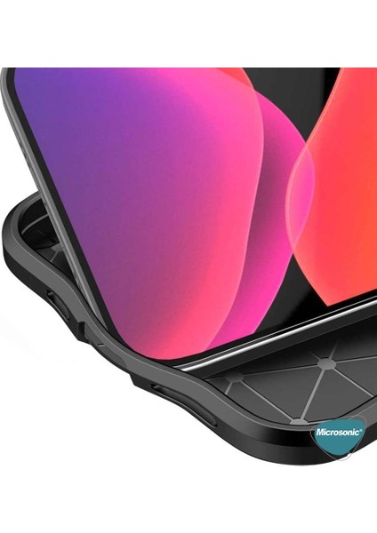 Apple iPhone 16 Pro Max Kılıf Deri Dokulu Silikon Siyah