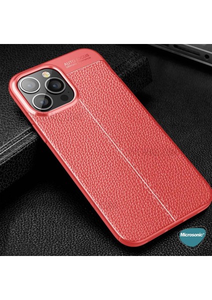 Apple iPhone 16 Pro Max Kılıf Deri Dokulu Silikon Siyah