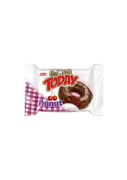 Today Donut Kek Vişneli 35 gr 24 Adet (1 Kutu)