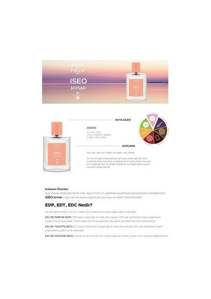 Iseo Sense Kadın Parfüm Seti 3'lü STCC011003 fırsatları