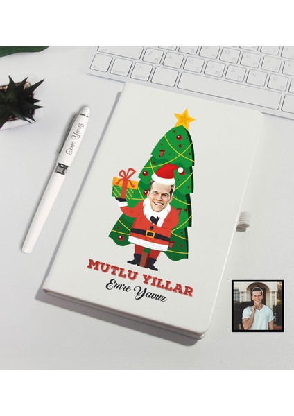 Kişiye Özel Karikatür Tasarım Yeni Yıl Dilekleri Defter Kalem Seti 91110