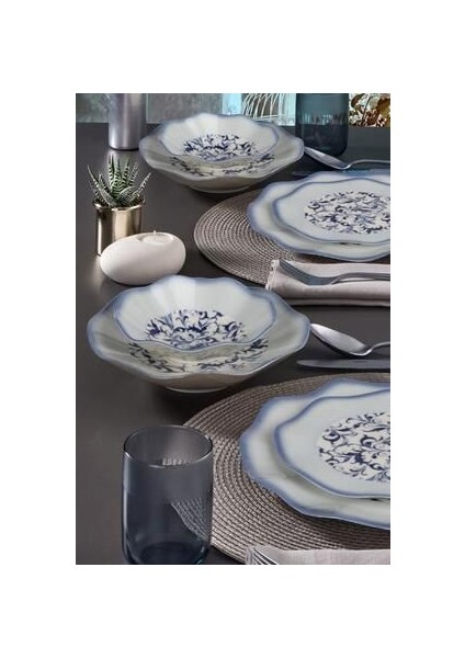 Güral Nesrin 24 Prç Porselen Yemek Takımı 3214 GBSNES24Y4R3214 fırsatları