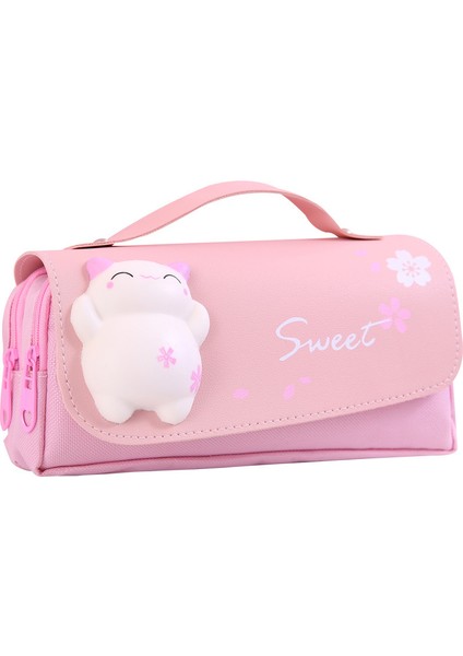 Büyük Kapasiteli Kalem Çantasının Kore Versiyonu Sevimli Dekompresyon Kırtasiye Çantası Karikatür Yaratıcı Çok Fonksiyonlu Kırtasiye Kutusu Kalem Çantası (Yurt Dışından)