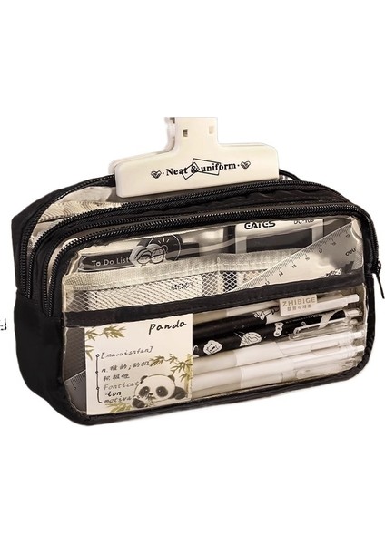 Şeffaf Kalem Çantası Öğrenci Kırtasiye Kutusu Kalem Kutusu (Yurt Dışından)