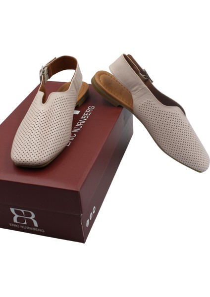 Jessie Pudra Kadın Deri Babet modelleri