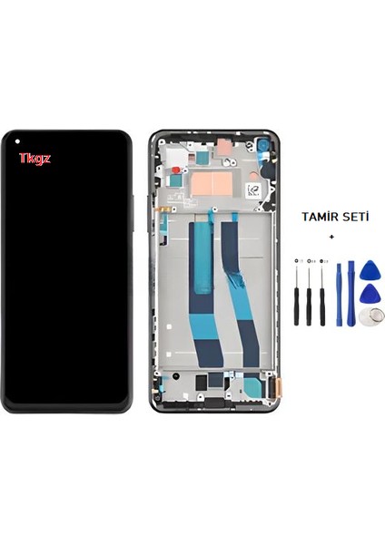 Xiaomi Mi 11 LİTE Lcd Ekran Dokunmatik Orijinal Kalite ÇITALI SİYAH + TAMİR SETİ