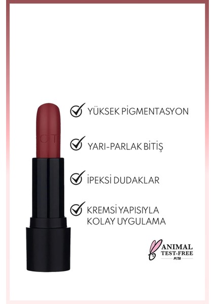 Deep Impact Lipstick Kremsi Dokulu Yarı Parlak Ruj 11 Vibrant Pink - Kırmızı fiyatları