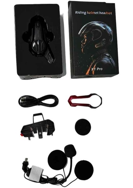 X1 Motosiklet Kask Bluetooth Intercom Seti