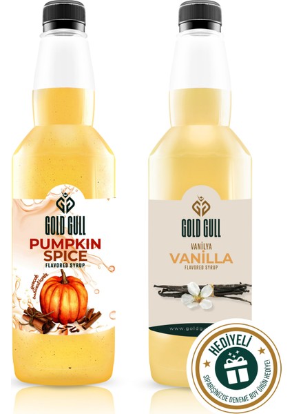 Pumpkin Spices & Vanilya Aromalı Kahve & Meyve Şurubu 2 x 700 ml